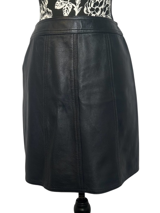 Carlisle Dresses & Skirts - Classic Leather Mini Pencil Skirt in Dark Navy Blue Women’s 4